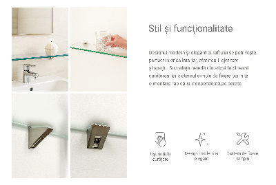 Stiklinė lentynėlė Pusiau permatoma