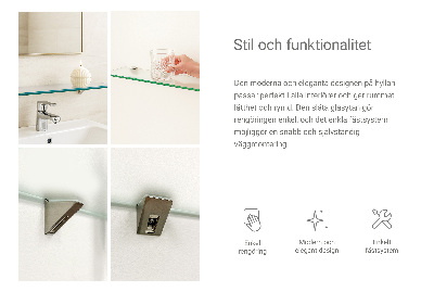 Stiklinė lentynėlė Pusiau permatoma