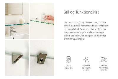 Stiklinė lentynėlė Pusiau permatoma