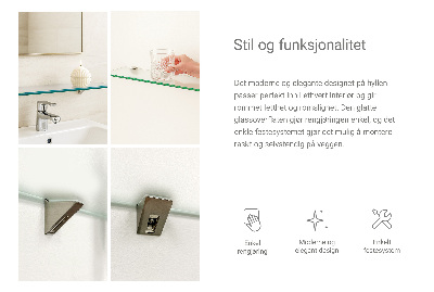 Stiklinė lentynėlė Pusiau permatoma