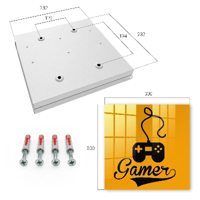Raktų spintelė Planšetė ir žodis GAMER