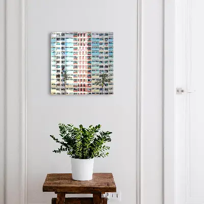 Raktų spintelė Spalvinga architektūra