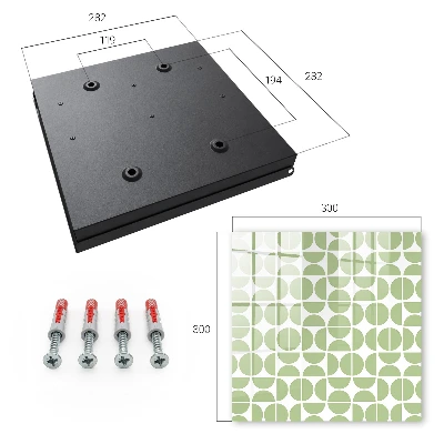 Raktų spintelė Žalia geometrija
