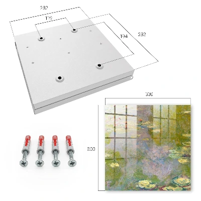 Raktų spintelė Claude'o Monet vandens lelijos