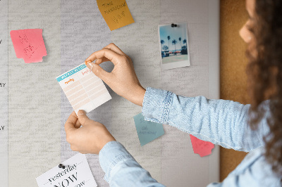 Kamštinė užrašų lenta Minimalistinis planuotojas