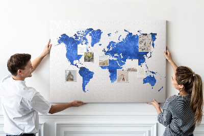 Kamštinė lenta Pasaulio žemėlapis kosmosas