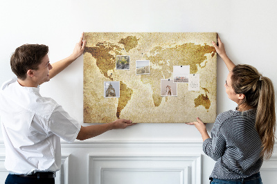 Kamštinė skelbimų lenta Senasis pasaulio žemėlapis