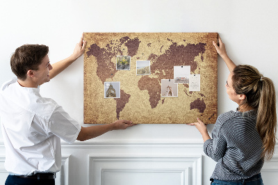 Kamštinė užrašų lenta Senasis pasaulio žemėlapis