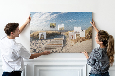 Kamštinė lenta Vaizdas į paplūdimį
