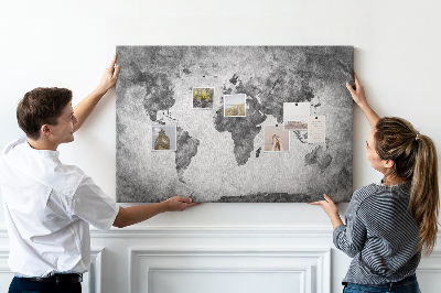 Kamštinė lenta Pasaulio žemėlapis