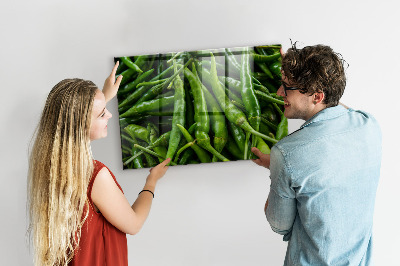 Magnetinė lenta prie sienos Žalia paprika