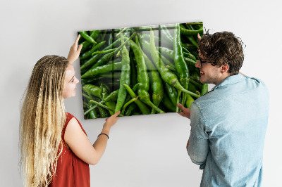 Magnetinė lenta prie sienos Žalia paprika