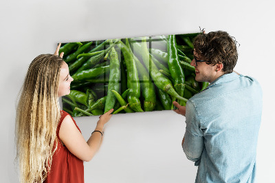 Magnetinė lenta prie sienos Žalia paprika