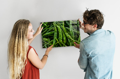 Magnetinė lenta prie sienos Žalia paprika