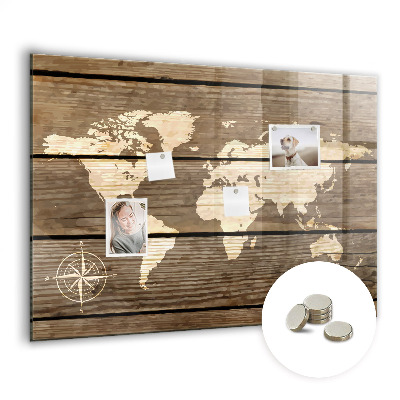 Magnetinė lenta vaikams Lentos pasaulio žemėlapis