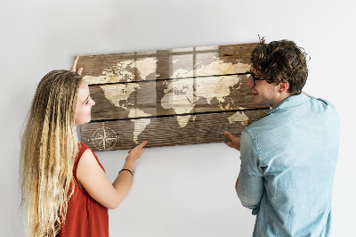 Magnetinė lenta vaikams Lentos pasaulio žemėlapis