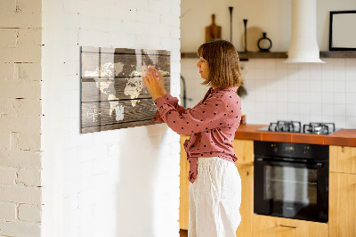 Magnetinė lenta vaikams Lentos pasaulio žemėlapis