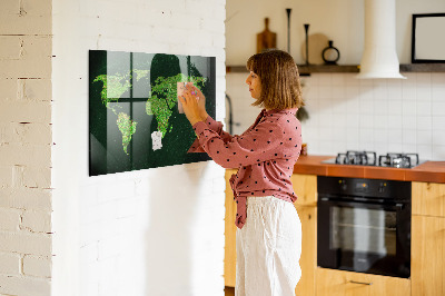 Magnetinė lenta vaikams Žolinis pasaulio žemėlapis