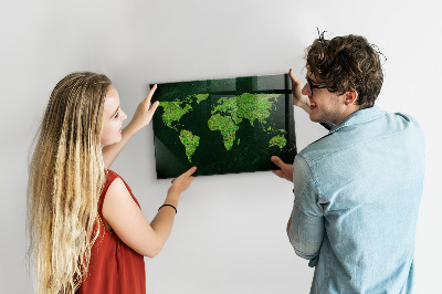 Magnetinė lenta vaikams Žolinis pasaulio žemėlapis