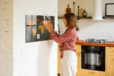 Magnetinė lenta vaikams Pasaulio žemėlapis