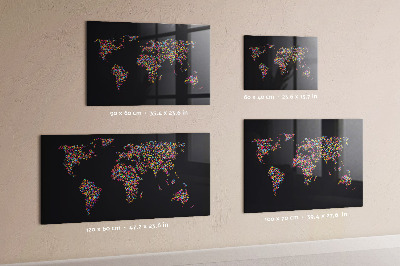 Magnetinė lenta vaikams Pasaulio žemėlapis su taškais