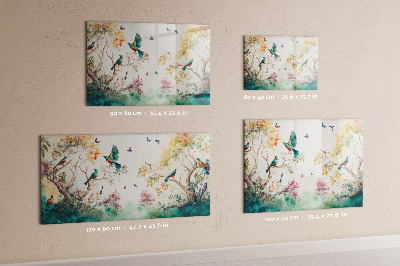 Magnetinė lenta vaikams Gėlės paukščiai gamta