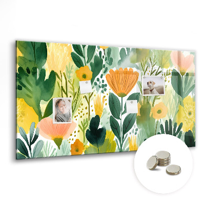 Magnetinė lenta Akvarelinės gėlės