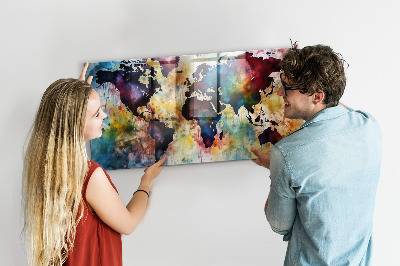 Magnetinė lenta vaikams Akvarelės žemėlapis