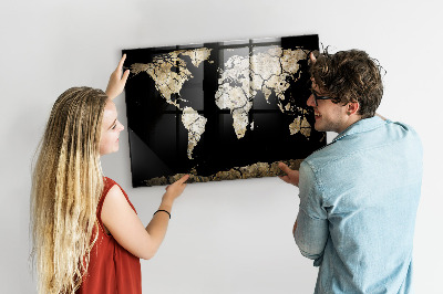 Magnetinė lenta vaikams Sausros pasaulio žemėlapis