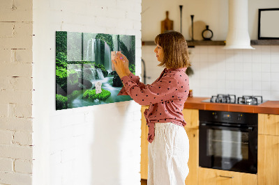 Magnetinė lenta prie sienos Krioklys tarp samanų