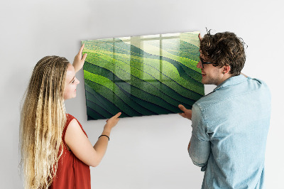 Magnetinė lenta Abstraktūs žali laukai