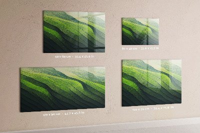 Magnetinė lenta Abstraktūs žali laukai