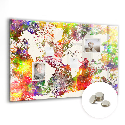 Magnetinė lenta vaikams Akvarelės pasaulio žemėlapis