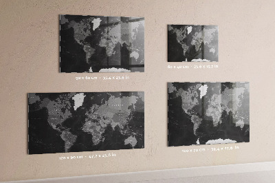 Magnetinė lenta vaikams Juodasis pasaulio žemėlapis