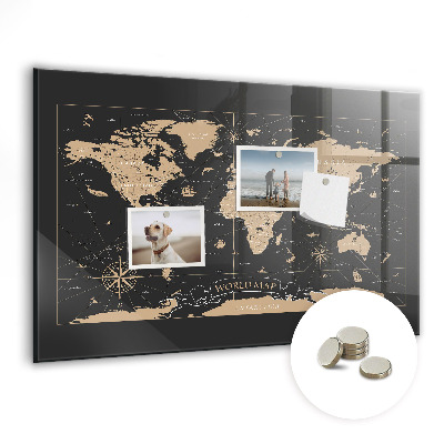 Magnetinė lenta vaikams Senovinis pasaulio žemėlapis