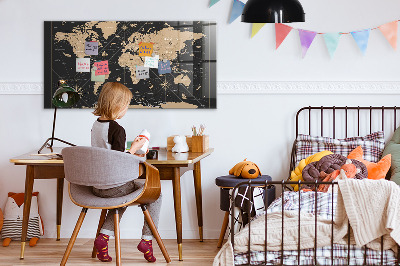 Magnetinė lenta vaikams Senovinis pasaulio žemėlapis