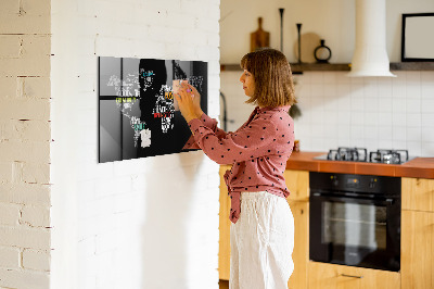 Magnetinė lenta vaikams Teigiamas pasaulio žemėlapis