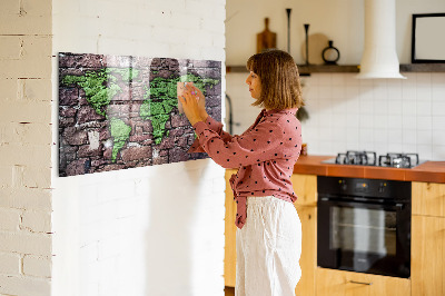 Magnetinė lenta vaikams Plytinis pasaulio žemėlapis