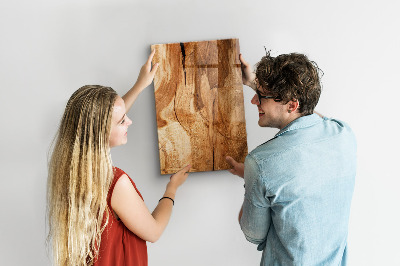Magnetinė lenta prie sienos Natūrali mediena