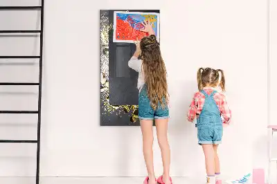 Magnetinė lenta su rašikliu auksiniai konfeti