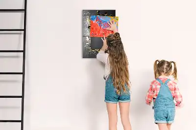 Magnetinė lenta su rašikliu auksiniai konfeti