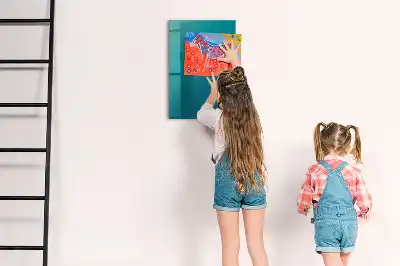 Magnetinė lenta su rašikliu geometrinės abstrakcijos raštas
