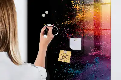 Magnetinė piešimo lenta su spalvingais elementais