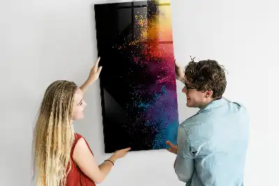 Magnetinė piešimo lenta su spalvingais elementais