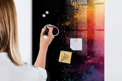 Magnetinė piešimo lenta su spalvingais elementais