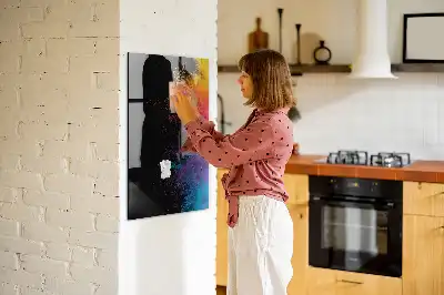 Magnetinė piešimo lenta su spalvingais elementais