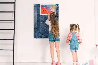 Magnetinė lenta su rašikliu dekoratyvinio marmuro raštas
