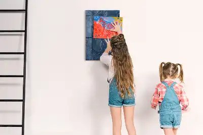 Magnetinė lenta su rašikliu dekoratyvinio marmuro raštas