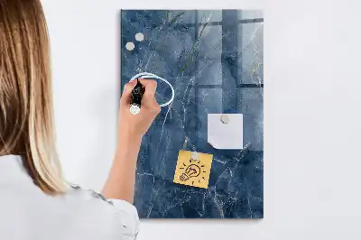 Magnetinė lenta su rašikliu dekoratyvinio marmuro raštas