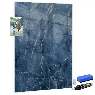 Magnetinė lenta su rašikliu dekoratyvinio marmuro raštas